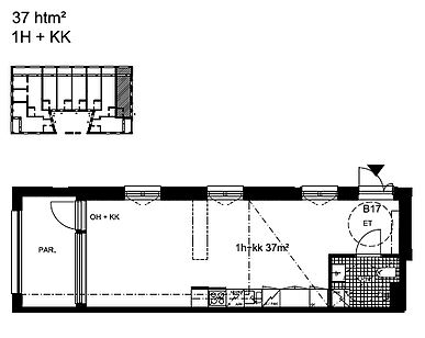 "B017 37m2 asunto pohja Gresantie."