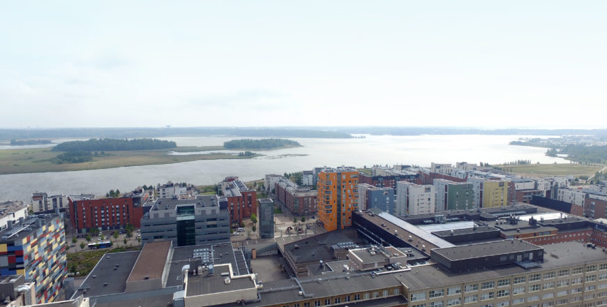 "ilmakuva Helsingin Toukolasta."