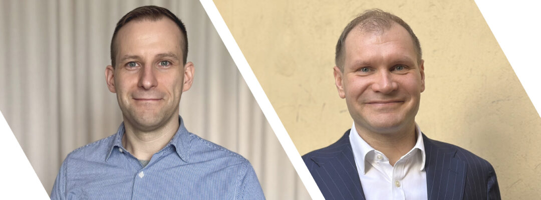 Veritaksen IT-ja tietoturvapäällikkö Sami Lönnroth ja osakesijoitusjohtaja Seppo Kurki-Suonio.