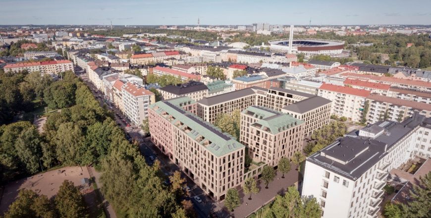 Ilmakuva Helsingin Töölöstä.
