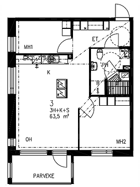Kuunlilja 3. asunto 3 63,5m2