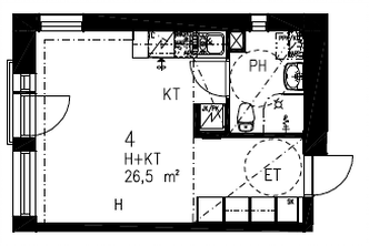 Kuunlilja 3. asunto 4 26,5m2