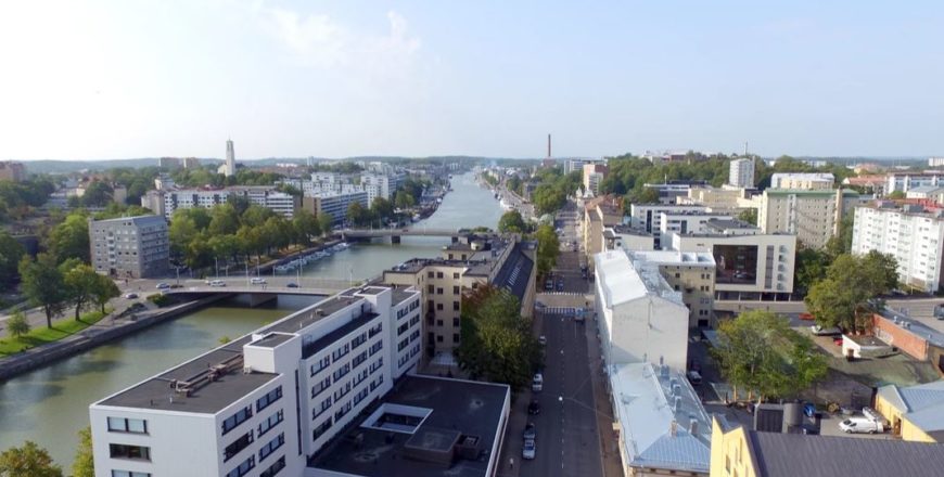 "Ilmakuva Aurajoesta."