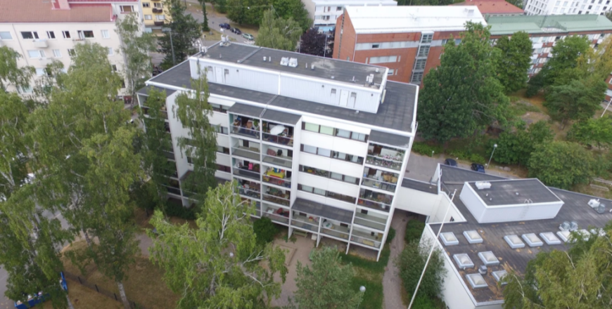 "Ilmakuva meripuistotien kiinteistö."